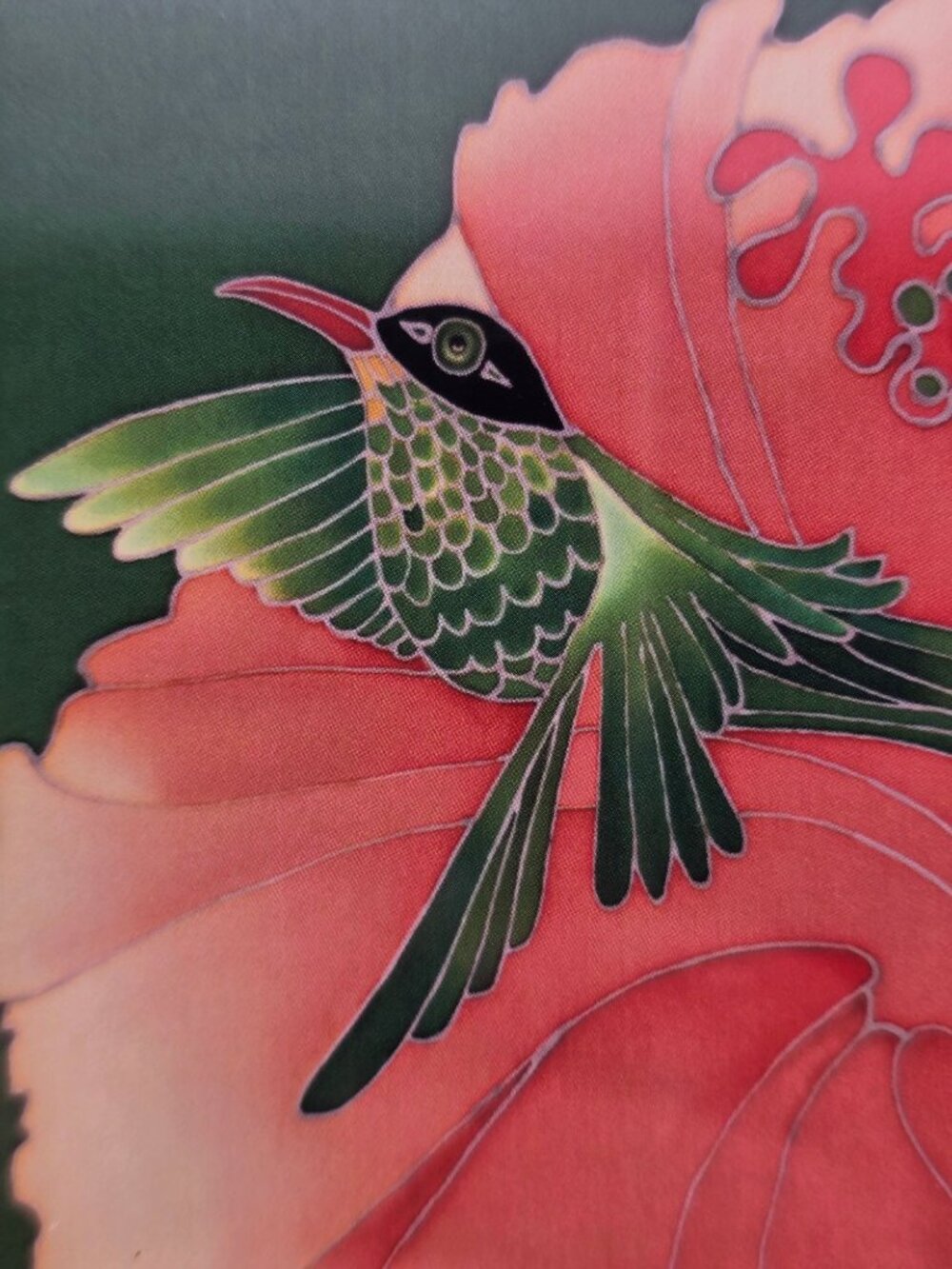 Heart Song Hummingbird Art Print By Sybil Shane Studios Framed 9"x9" Matted - Picture 5 of 8